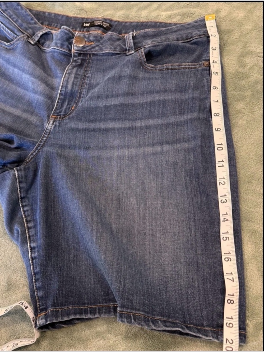 Lee Modern Series Curvy Fit Denim Shorts Blue Women’s Size 16 (Estimate) - Picture 8 of 10